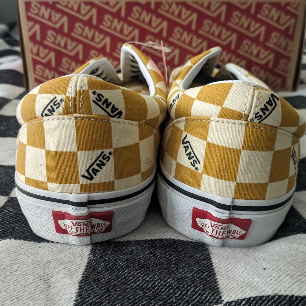 Vans Era Big Check Men 11.5 Yolk Yellow And White Classic 072026 - Picture 9 of 10